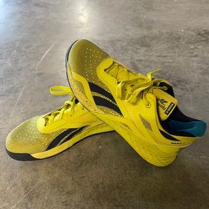 Reebok Nano X, yellow and Navy, Mens size 9.5